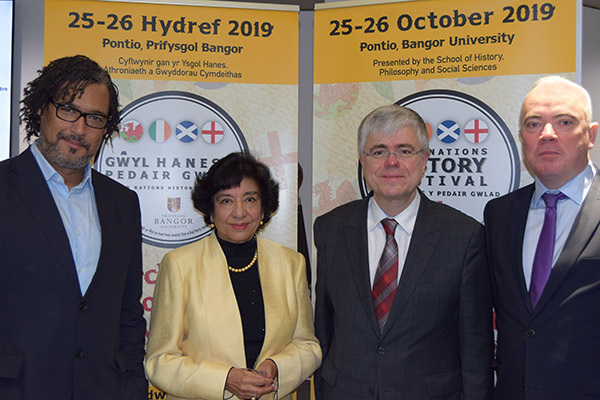 David Olusoga, Raj Jones, Prof. Iwan Davies & Prof Andrew Edwards